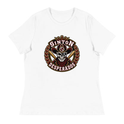 Performance | Women's Relaxed T Shirt | Sinton Desperados Baseball | Ridge Varsity Logo