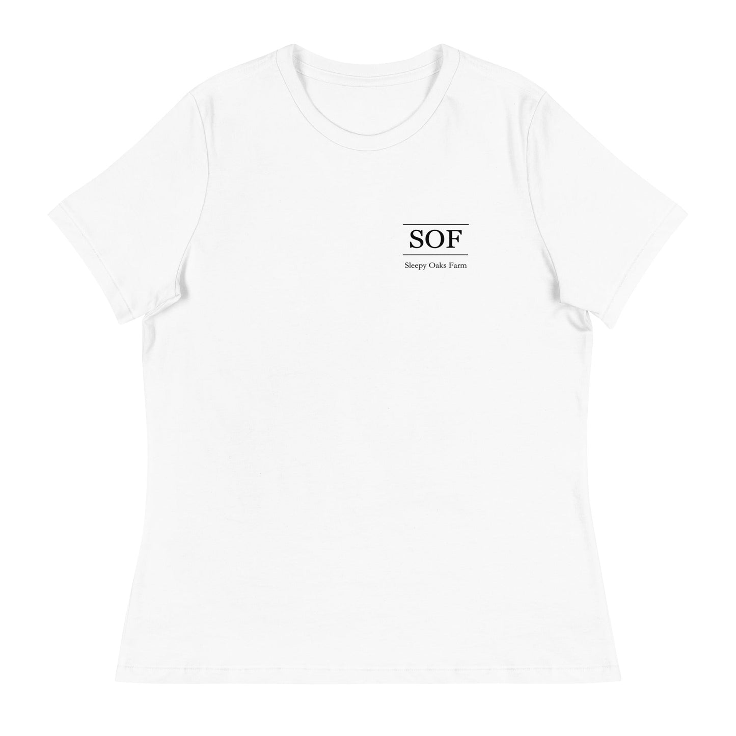 Performance | Women's Relaxed T Shirt | Sleepy Oaks Farm | SOF Logo