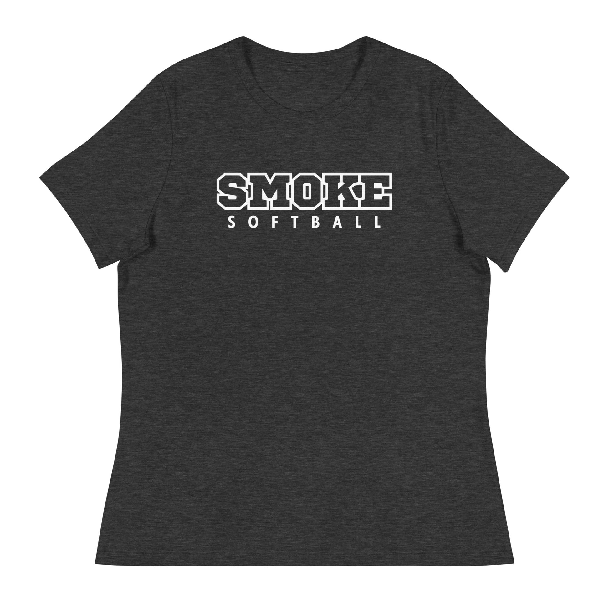 Performance | Women's Relaxed T Shirt | Smoke 14U Softball | Emblem Logo