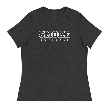 Performance | Women's Relaxed T Shirt | Smoke 14U Softball | Emblem Logo