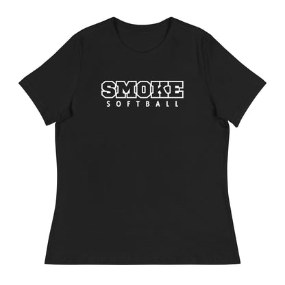 Performance | Women's Relaxed T Shirt | Smoke 14U Softball | Emblem Logo