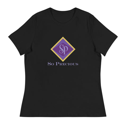 Performance | Women's Relaxed T Shirt | So Precious Goods | Amethyst Aura Logo