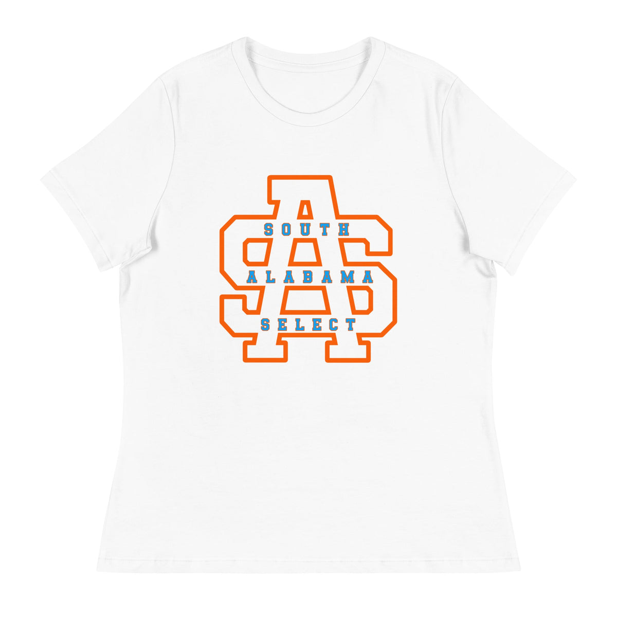 Performance | Women's Relaxed T Shirt | South Alabama Select 8U | Letter Crest Logo