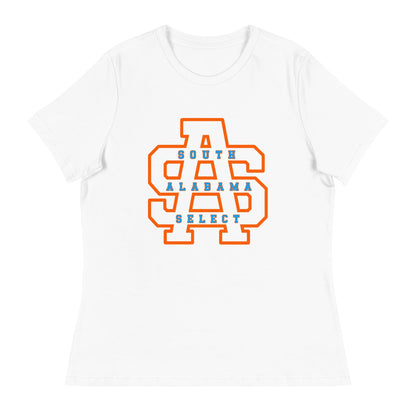 Performance | Women's Relaxed T Shirt | South Alabama Select 8U | Letter Crest Logo