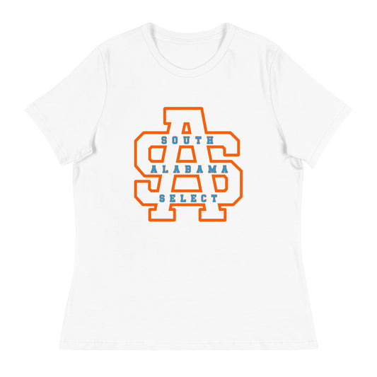 Performance | Women's Relaxed T Shirt | South Alabama Select 8U | Letter Crest Logo