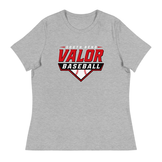 Performance | Women's Relaxed T Shirt | South Bend Valor Baseball | Vanguard Logo