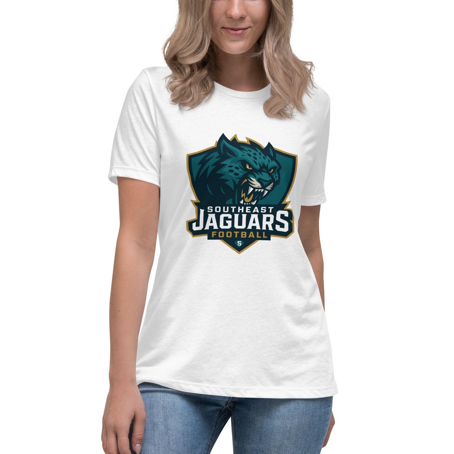 Performance | Women's Relaxed T Shirt | Southeast Jaguars | Shield Logo