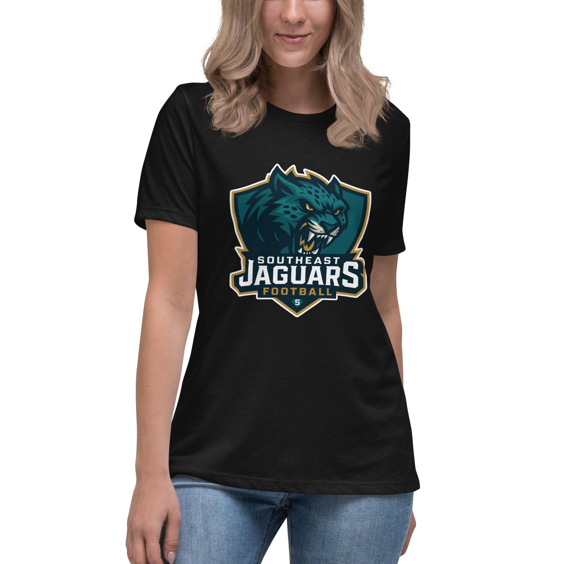 Performance | Women's Relaxed T Shirt | Southeast Jaguars | Shield Logo