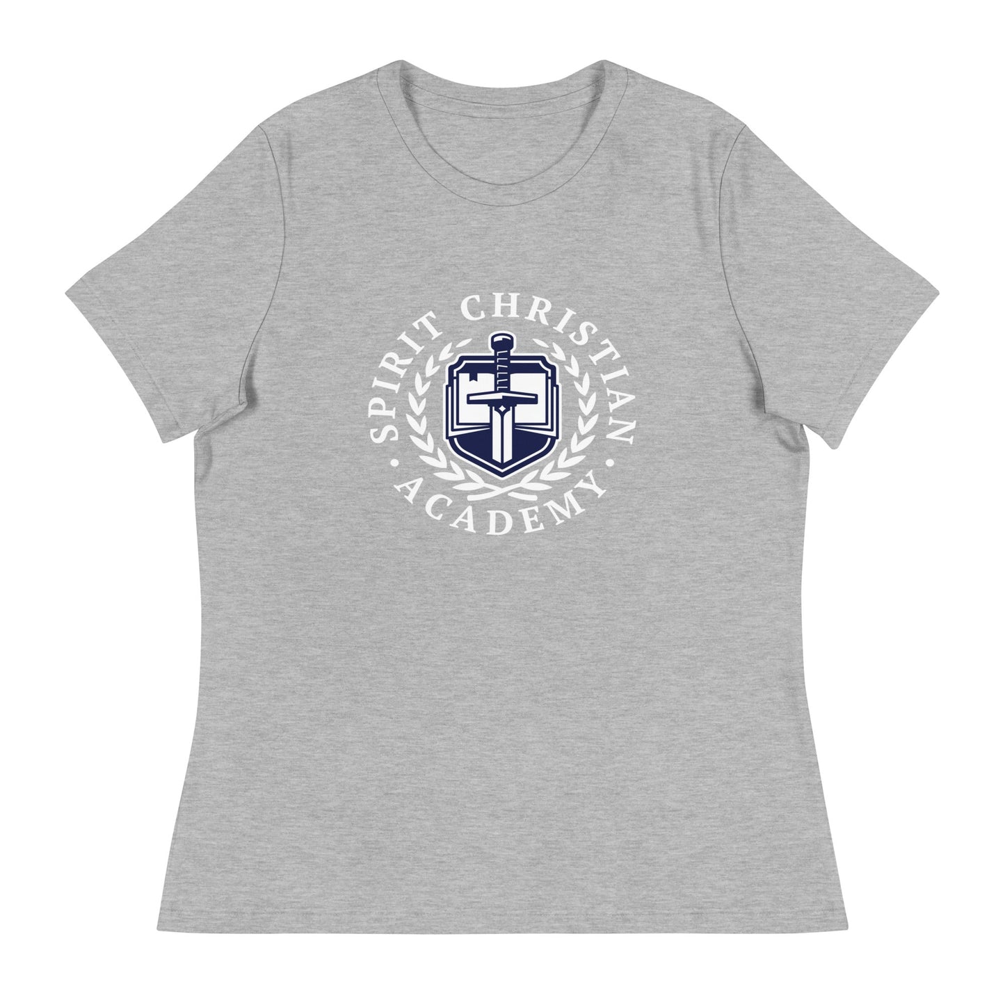 Performance | Women's Relaxed T Shirt | Spirit Christian Academy | White Script Logo