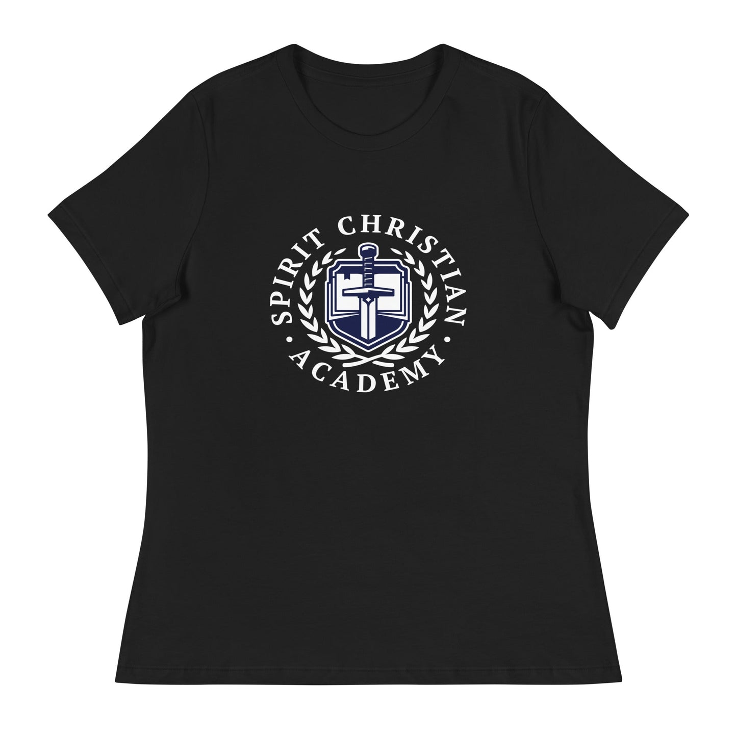 Performance | Women's Relaxed T Shirt | Spirit Christian Academy | White Script Logo