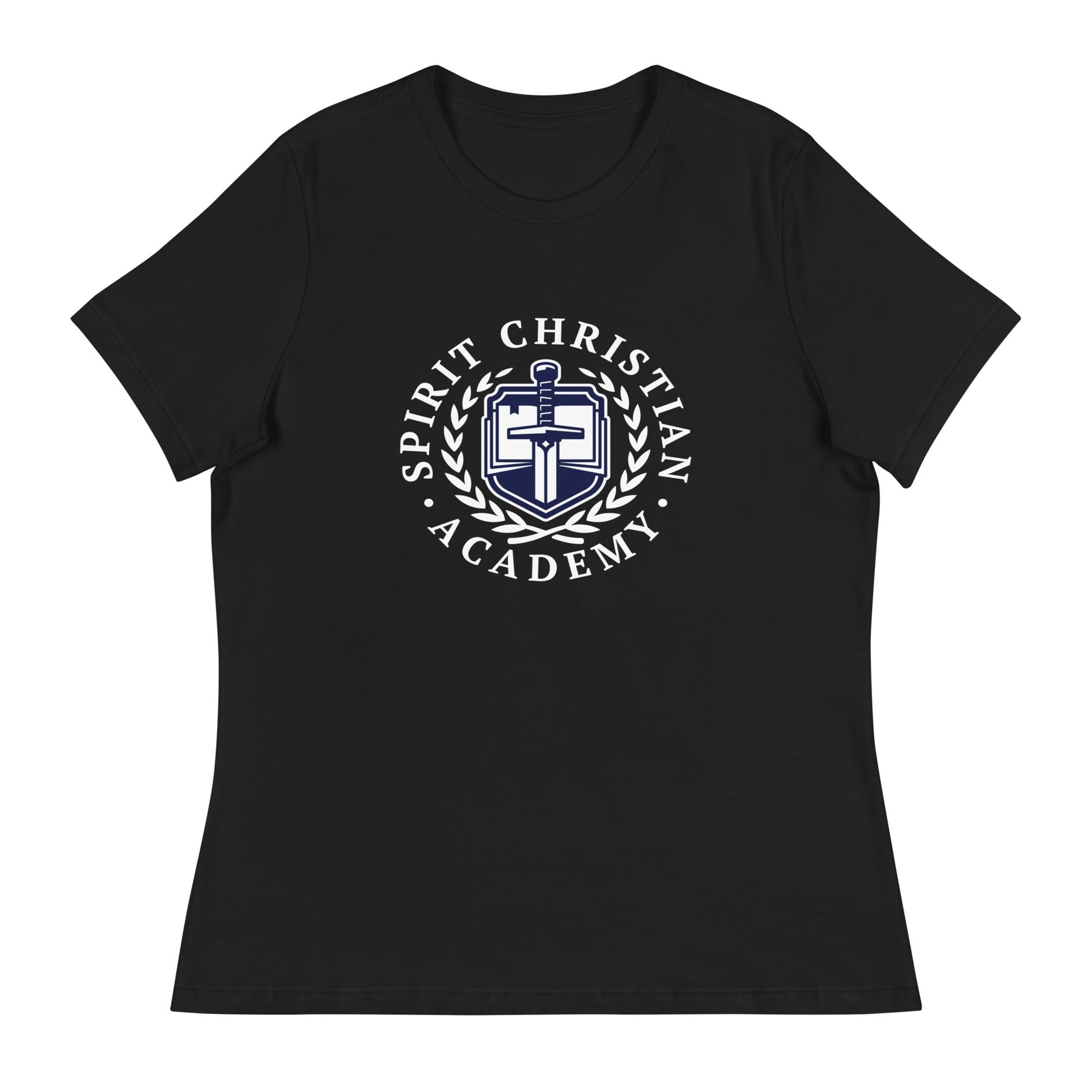 Performance | Women's Relaxed T Shirt | Spirit Christian Academy | White Script Logo