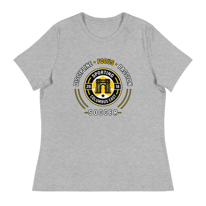Performance | Women's Relaxed T Shirt | Sporting Columbus East | Emblem Logo