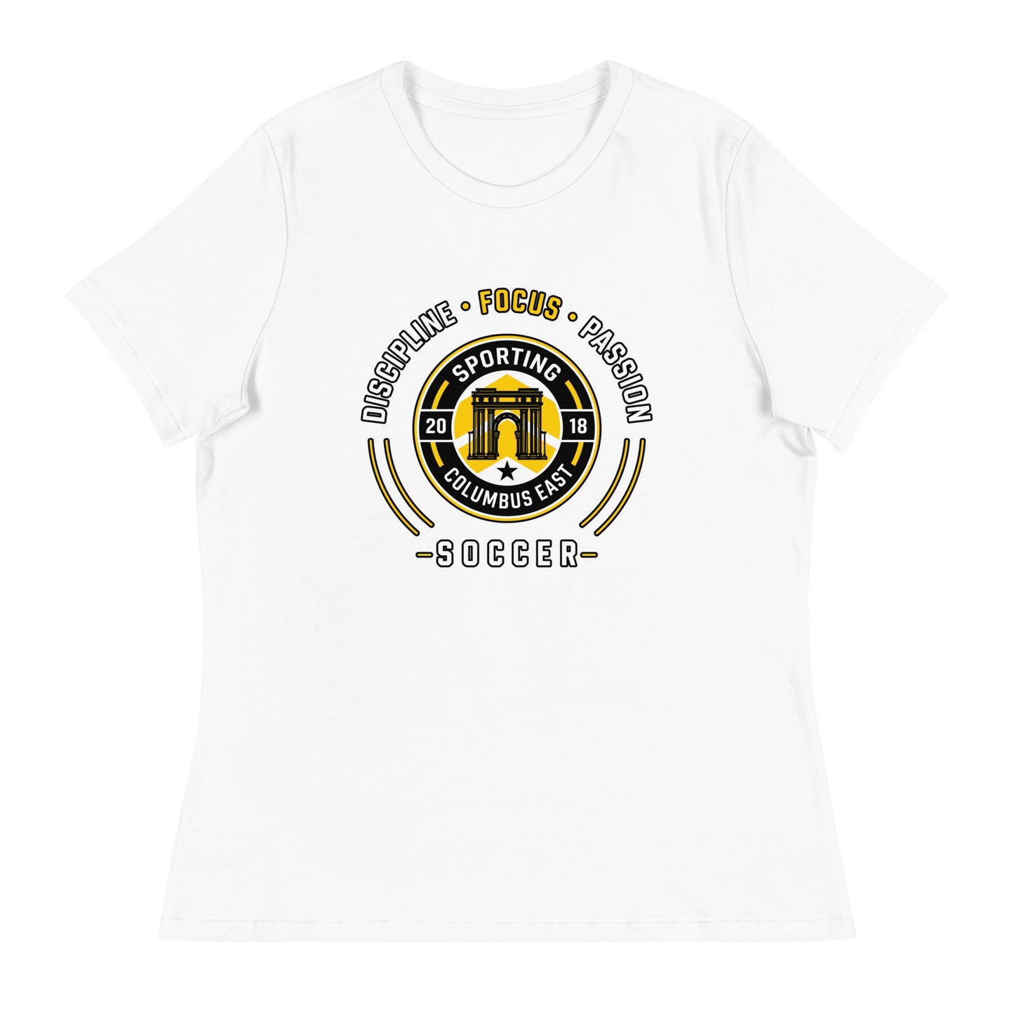 Performance | Women's Relaxed T Shirt | Sporting Columbus East | Emblem Logo