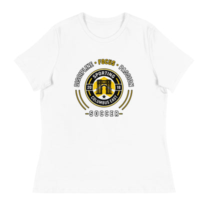 Performance | Women's Relaxed T Shirt | Sporting Columbus East | Emblem Logo