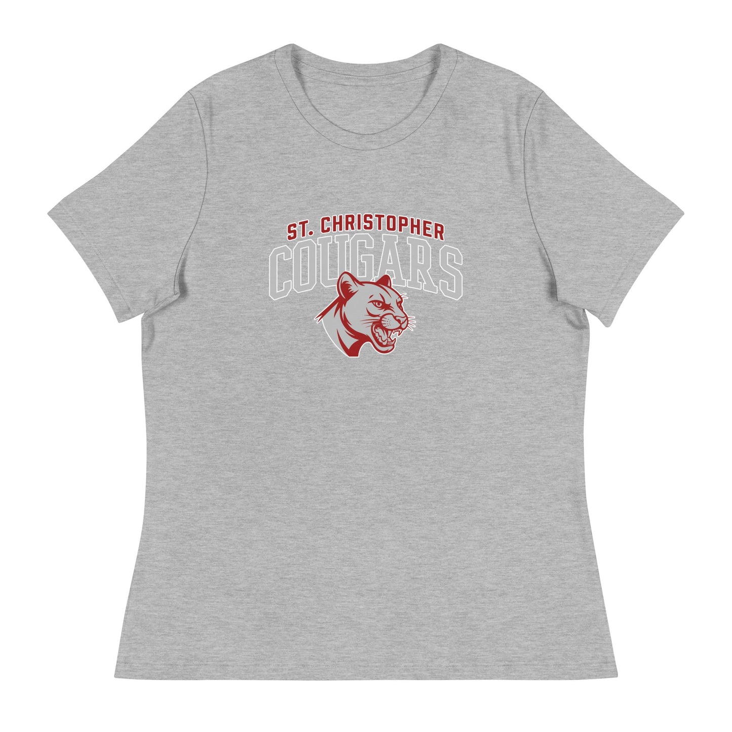 Performance | Women's Relaxed T Shirt | St. Christopher Cougars | Classic Logo