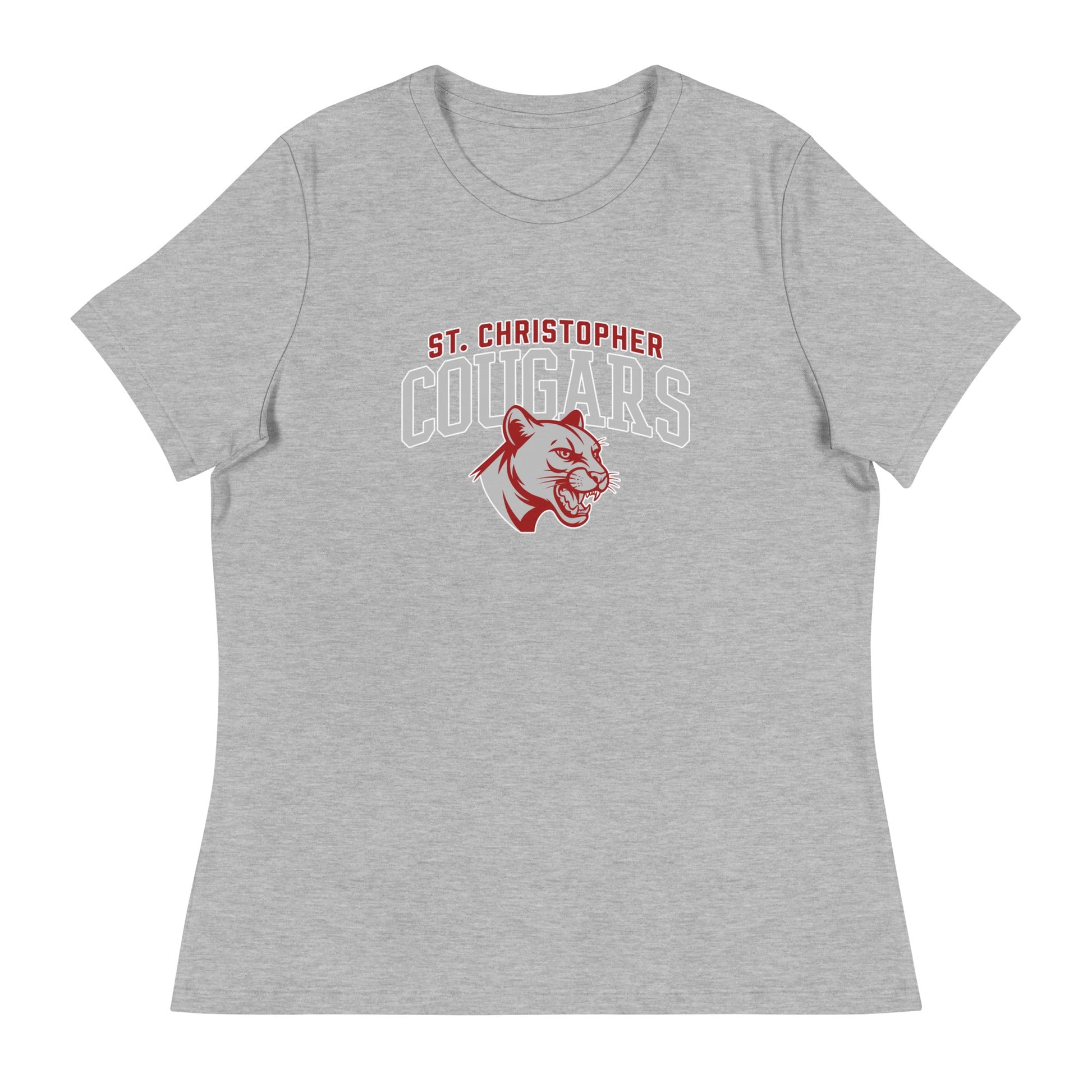 Performance | Women's Relaxed T Shirt | St. Christopher Cougars | Classic Logo