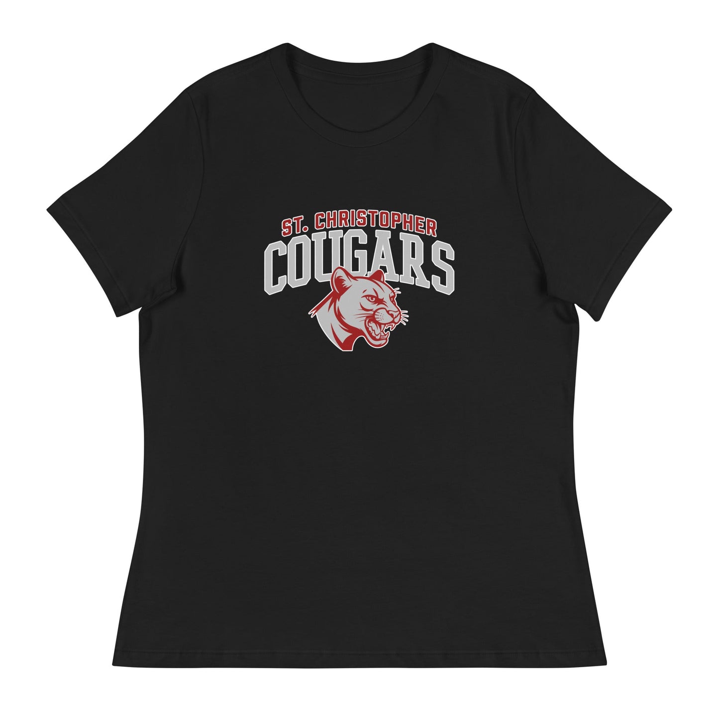 Performance | Women's Relaxed T Shirt | St. Christopher Cougars | Classic Logo