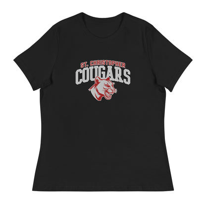 Performance | Women's Relaxed T Shirt | St. Christopher Cougars | Classic Logo