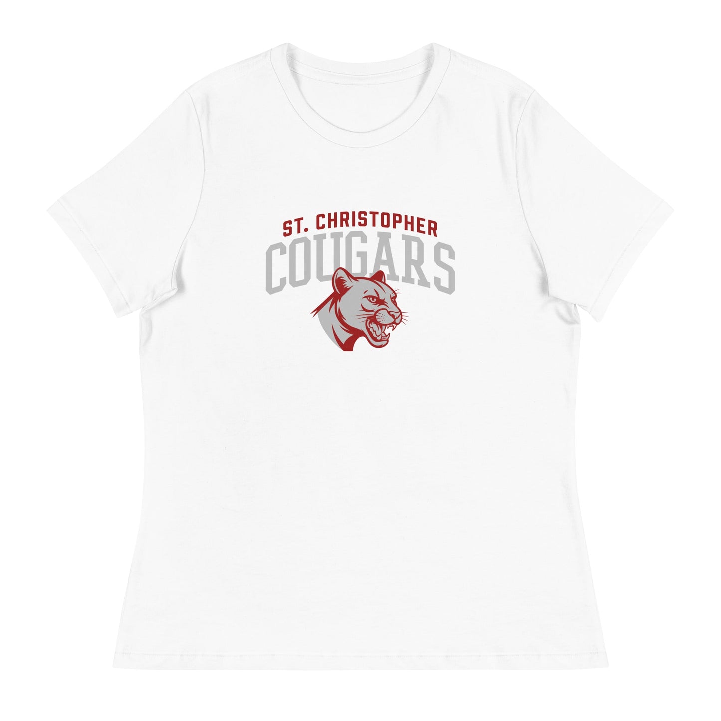 Performance | Women's Relaxed T Shirt | St. Christopher Cougars | Classic Logo