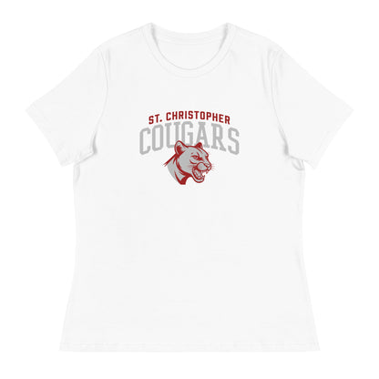 Performance | Women's Relaxed T Shirt | St. Christopher Cougars | Classic Logo