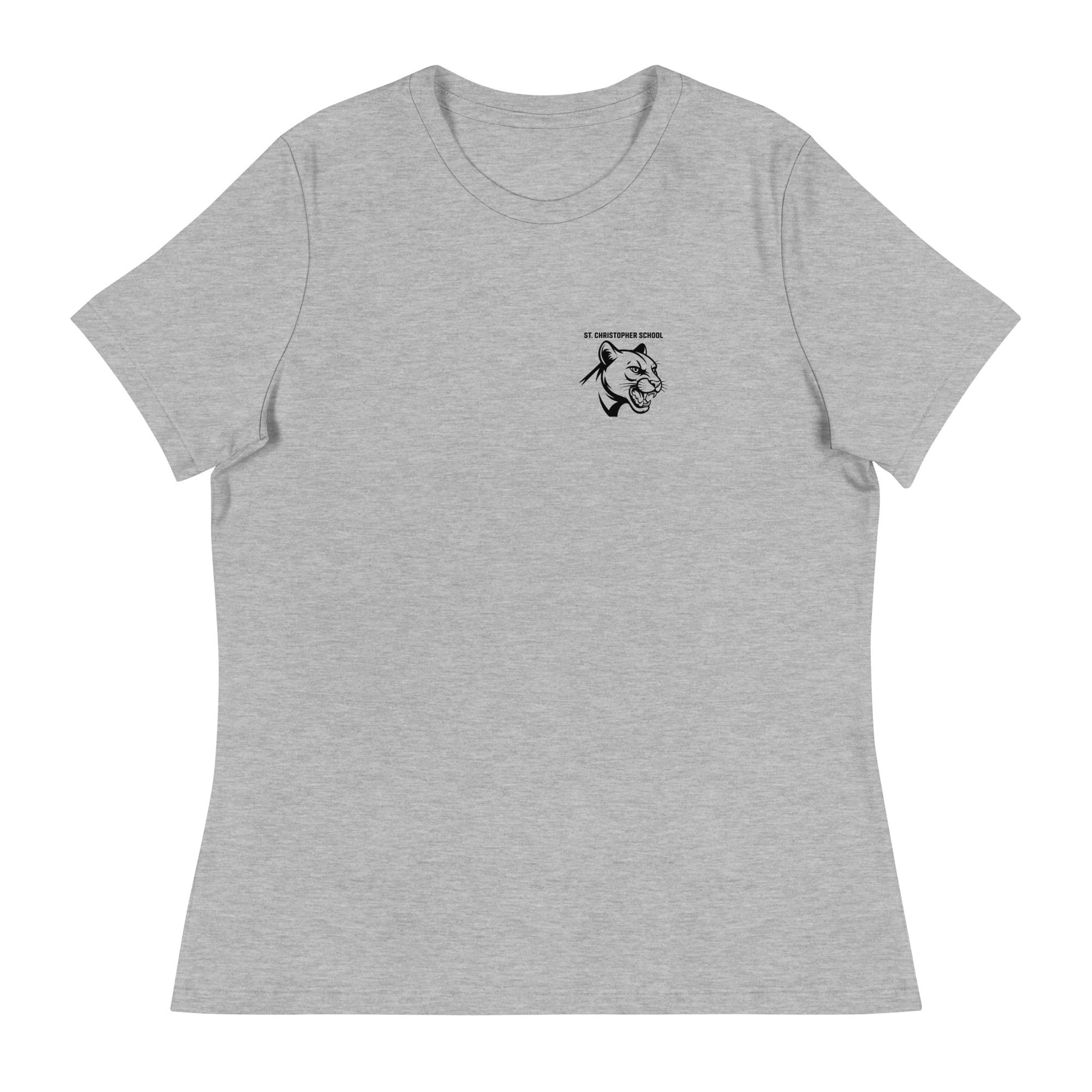 Performance | Women's Relaxed T Shirt | St. Christopher Cougars | Modern Icon Logo