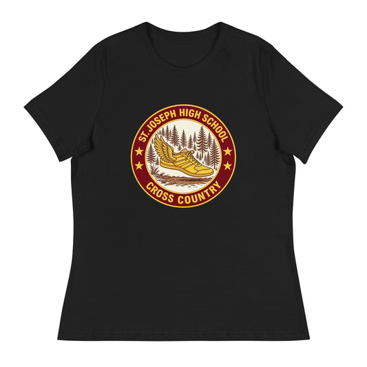 Performance | Women's Relaxed T Shirt | St. Joseph High School - Cross Country | Badge Logo