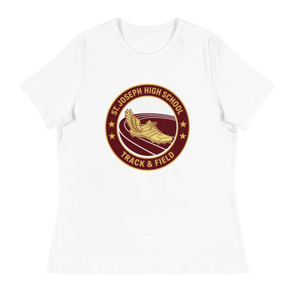 Performance | Women's Relaxed T Shirt | St. Joseph High School - Track & Field | Badge Logo