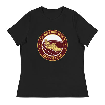 Performance | Women's Relaxed T Shirt | St. Joseph High School - Track & Field | Badge Logo