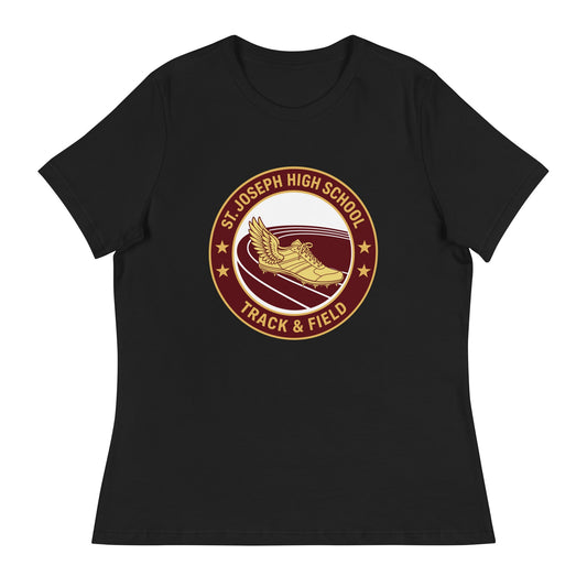 Performance | Women's Relaxed T Shirt | St. Joseph High School - Track & Field | Badge Logo