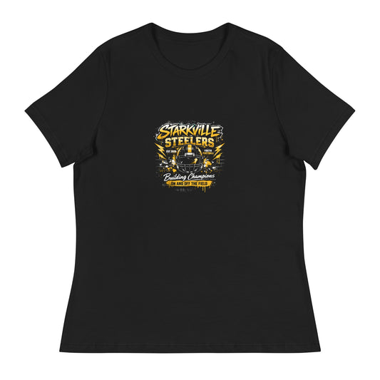 Performance | Women's Relaxed T Shirt | Starkville Steelers | Modern Classic Logo