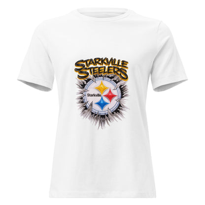 Performance | Women's Relaxed T Shirt | Starkville Steelers | Ripped Logo