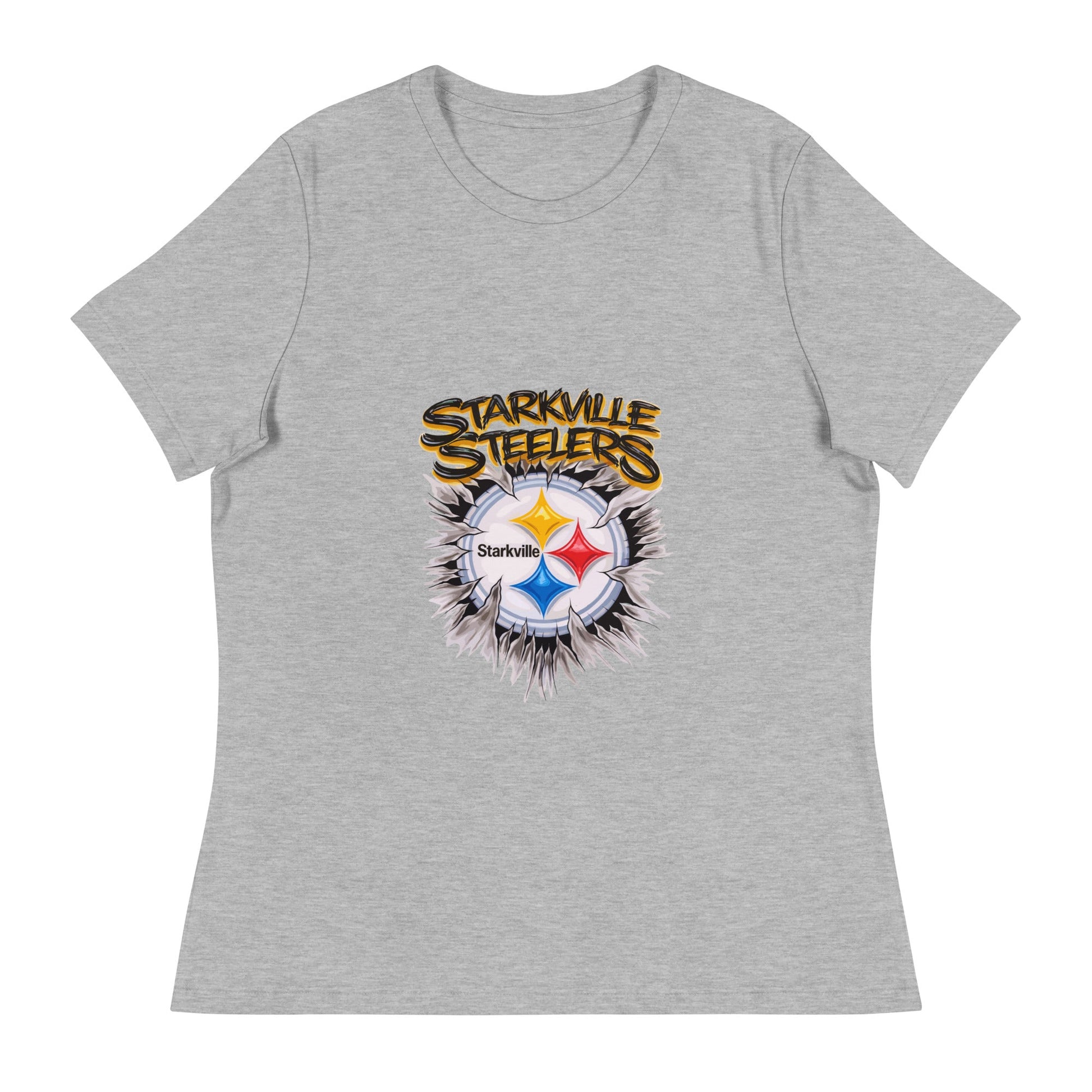 Performance | Women's Relaxed T Shirt | Starkville Steelers | Ripped Logo