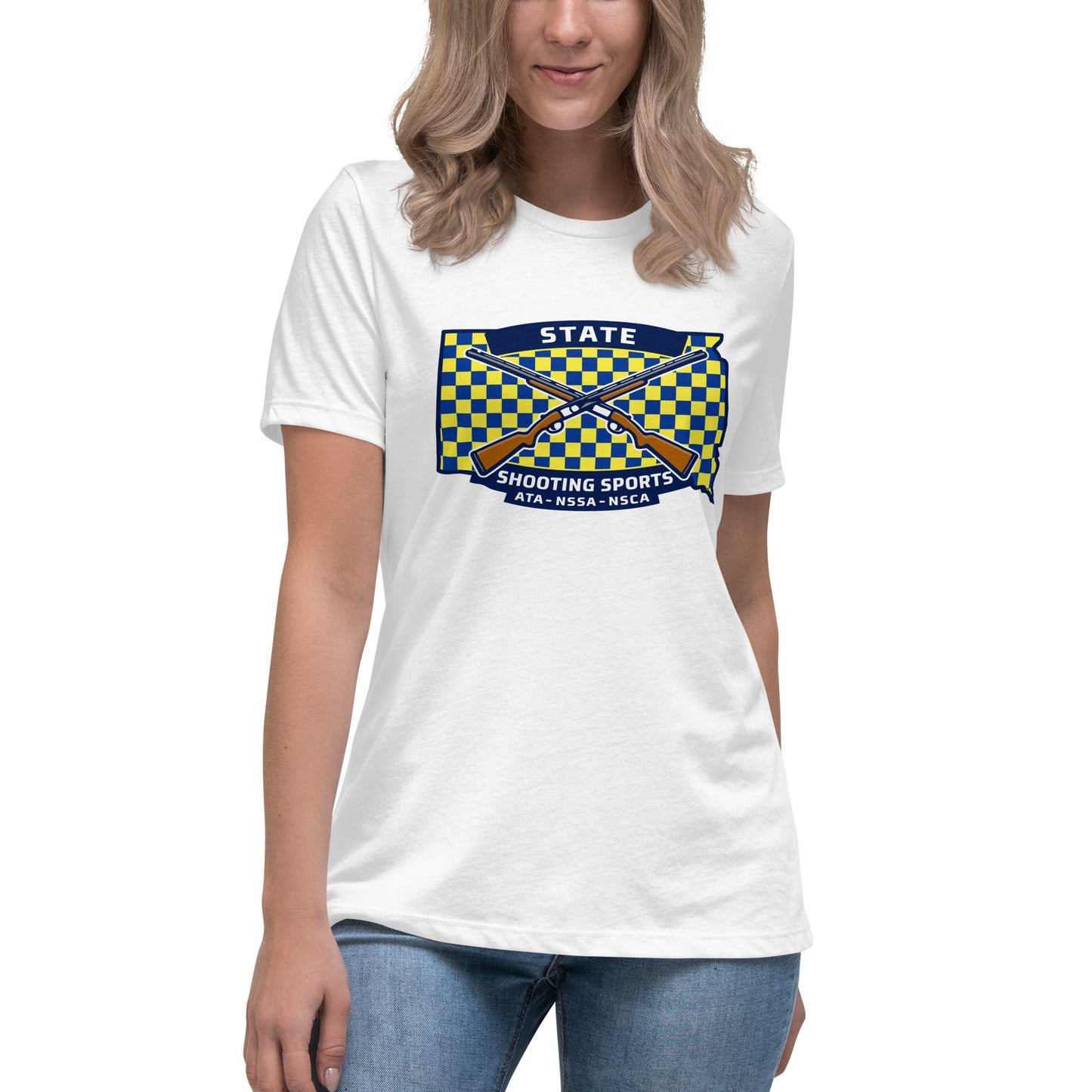 Performance | Women's Relaxed T Shirt | State Shooting Sports | Flag Logo