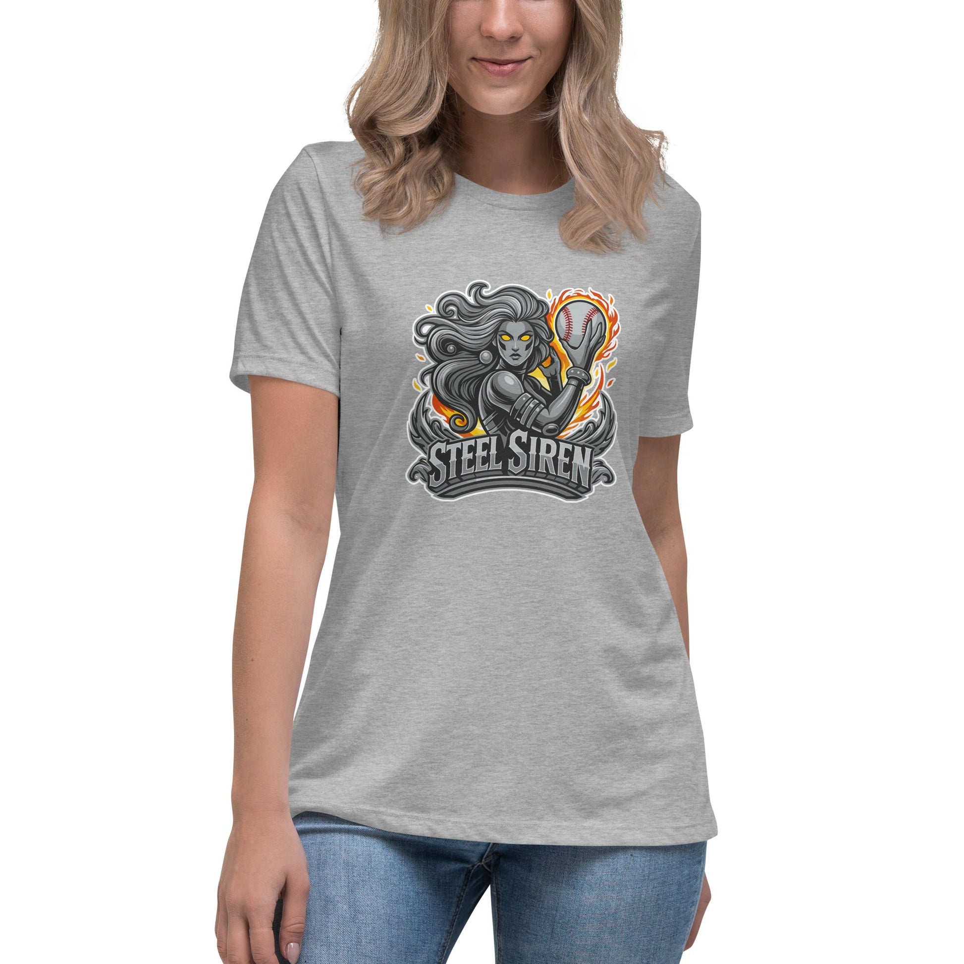 Performance | Women's Relaxed T Shirt | STEEL SIREN | Mascot Logo