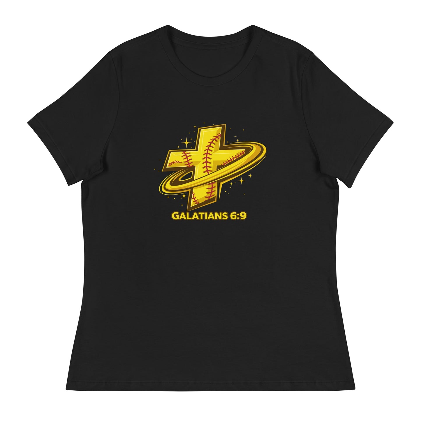 Performance | Women's Relaxed T Shirt | Stingers Softball | Galatians 6:9 Logo