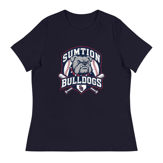 Performance | Women's Relaxed T Shirt | Sumtion bulldogs | Emblem Logo