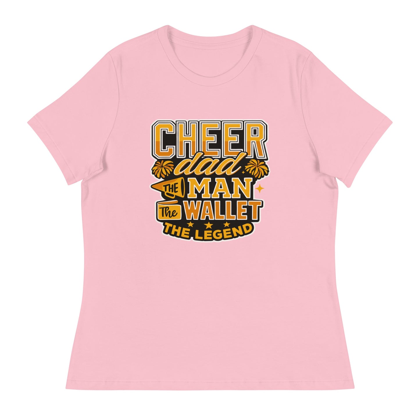 Performance | Women's Relaxed T Shirt | Sunset Surge All-Star Cheerleading | Cheer Dad Legend Logo