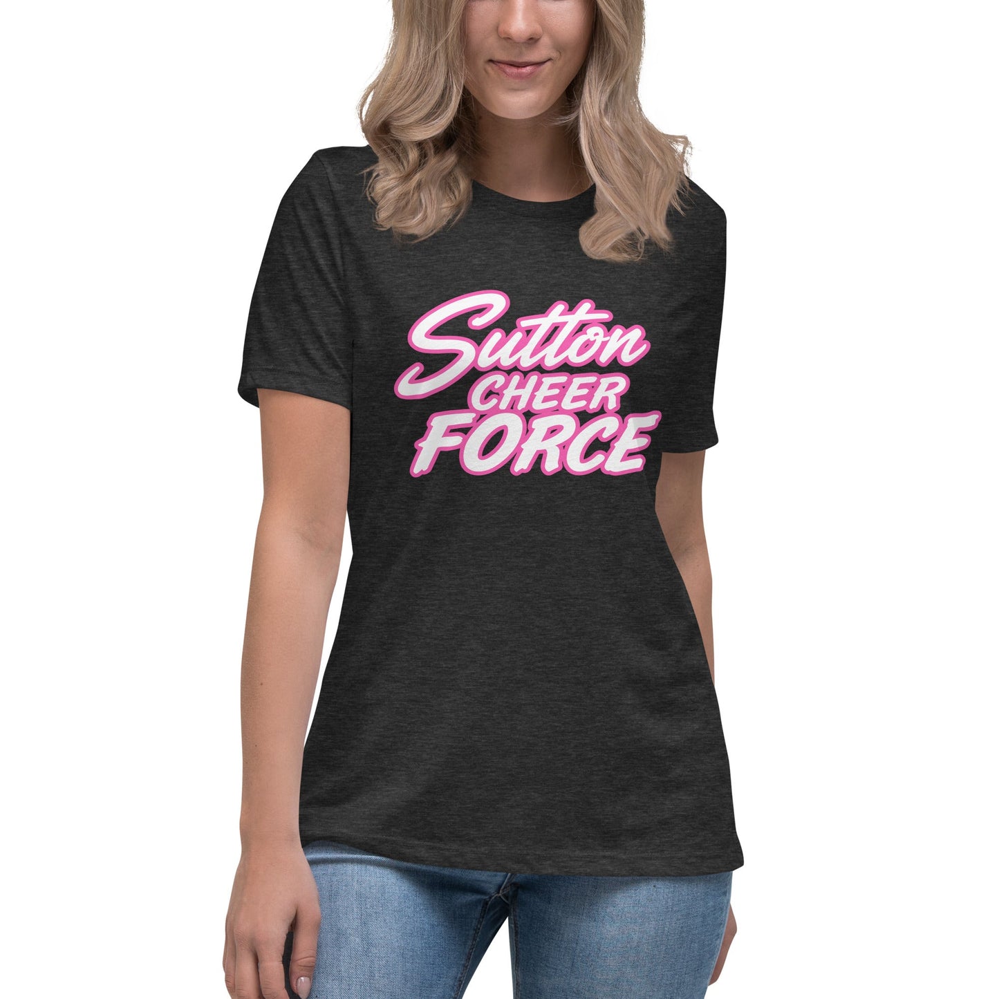 Performance | Women's Relaxed T Shirt | Sutton Cheer Force | Script Logo