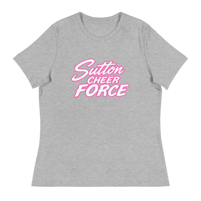 Performance | Women's Relaxed T Shirt | Sutton Cheer Force | Script Logo