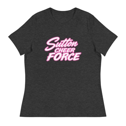 Performance | Women's Relaxed T Shirt | Sutton Cheer Force | Script Logo