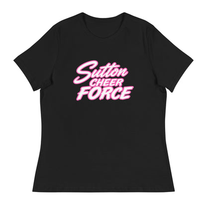 Performance | Women's Relaxed T Shirt | Sutton Cheer Force | Script Logo