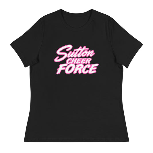 Performance | Women's Relaxed T Shirt | Sutton Cheer Force | Script Logo