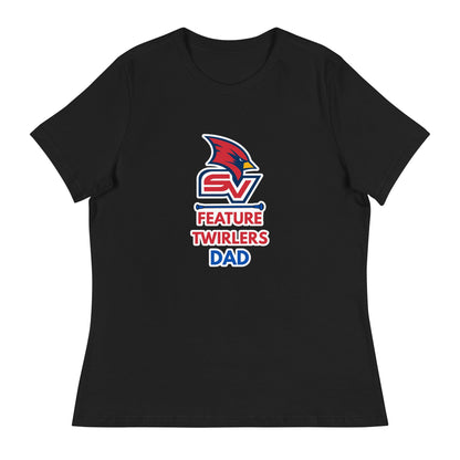 Performance | Women's Relaxed T Shirt | SVSU Feature twirlers | Dad Logo