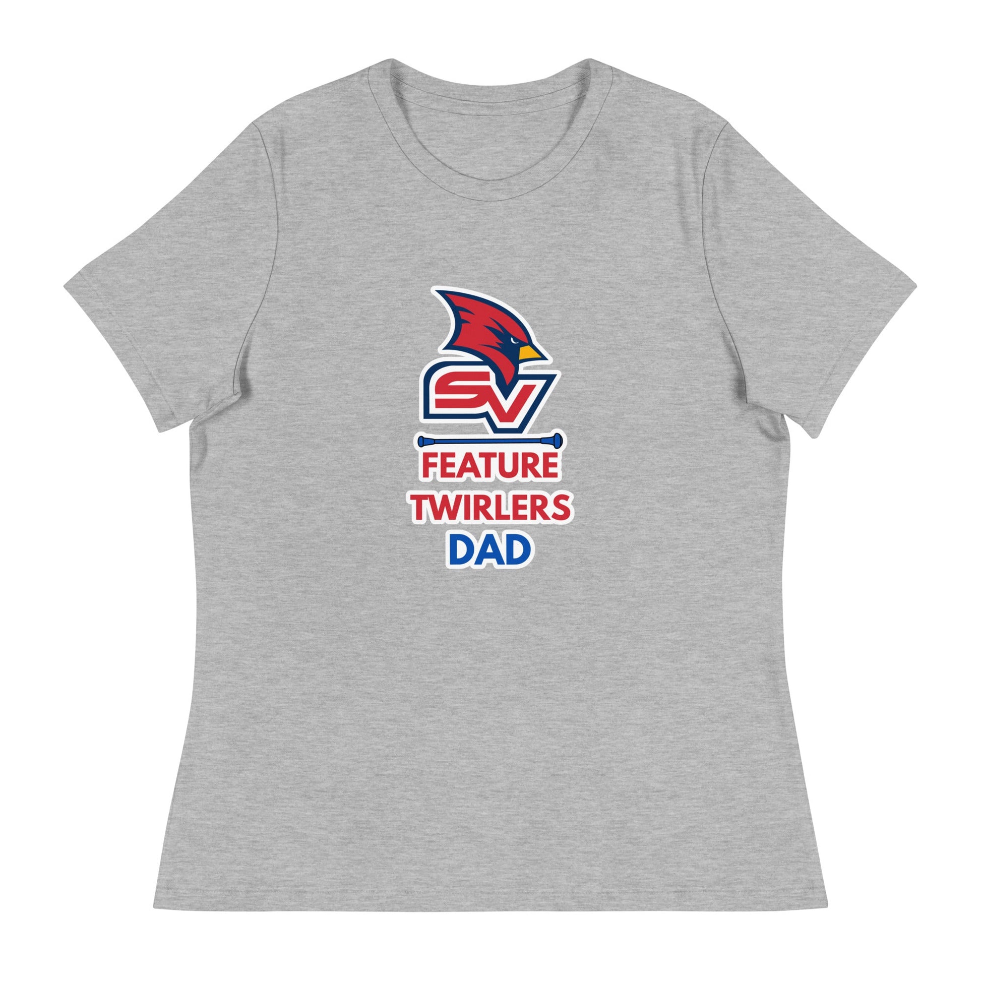 Performance | Women's Relaxed T Shirt | SVSU Feature twirlers | Dad Logo