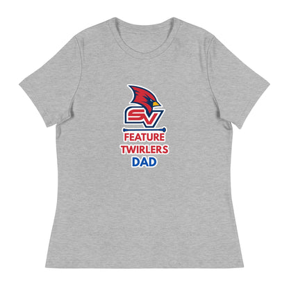 Performance | Women's Relaxed T Shirt | SVSU Feature twirlers | Dad Logo