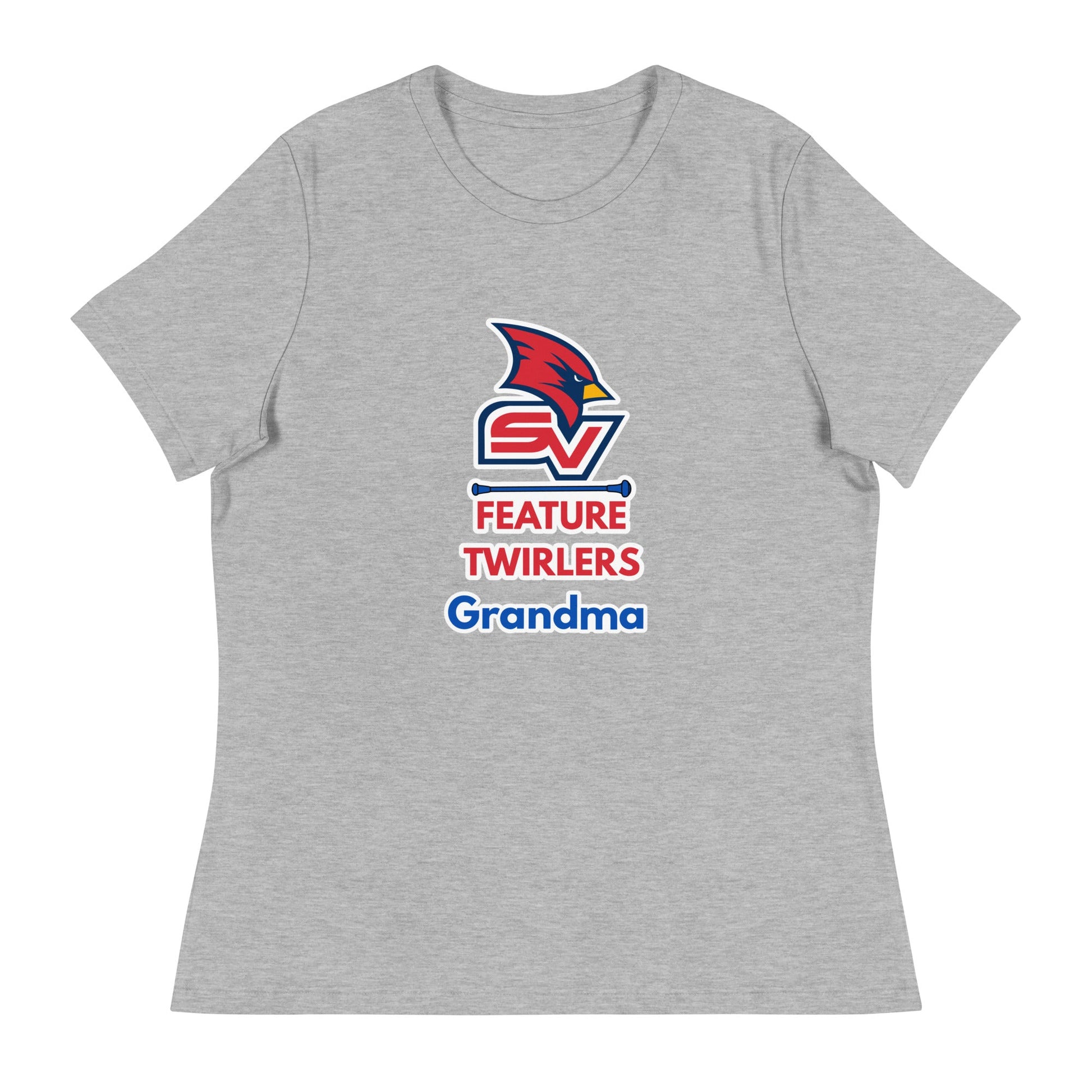 Performance | Women's Relaxed T Shirt | SVSU Feature twirlers | Grandma Logo