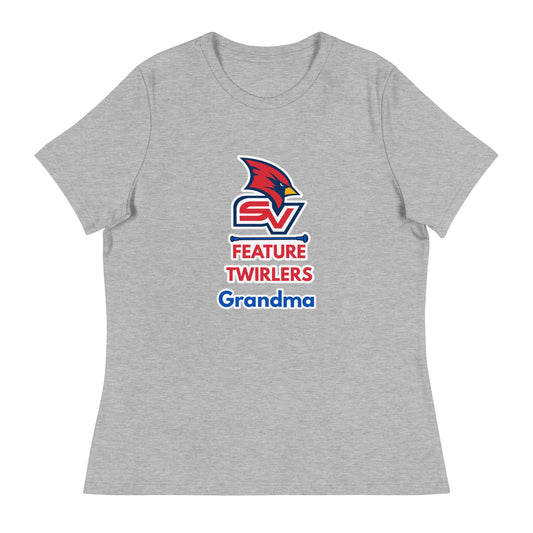 Performance | Women's Relaxed T Shirt | SVSU Feature twirlers | Grandma Logo