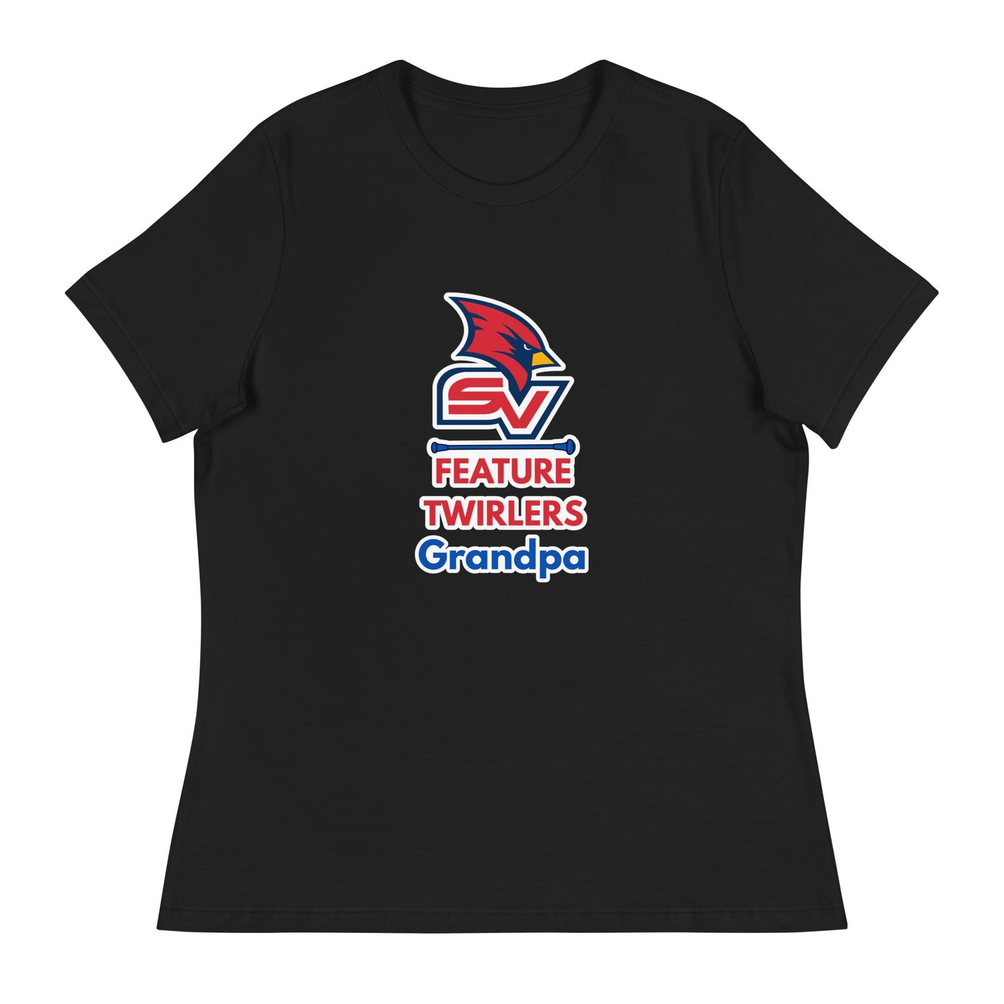 Performance | Women's Relaxed T Shirt | SVSU Feature twirlers | Grandpa Logo