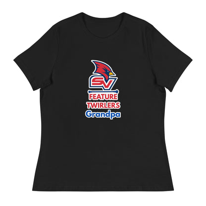 Performance | Women's Relaxed T Shirt | SVSU Feature twirlers | Grandpa Logo