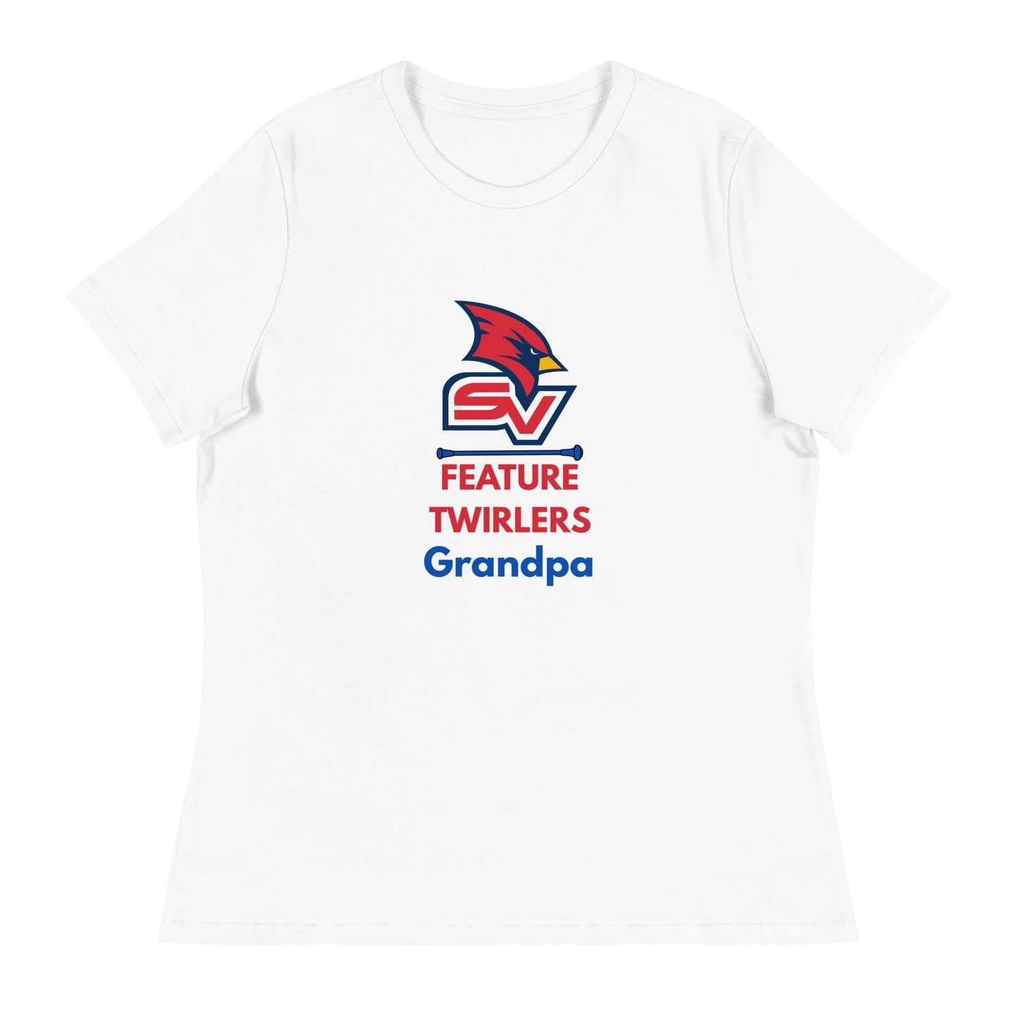 Performance | Women's Relaxed T Shirt | SVSU Feature twirlers | Grandpa Logo